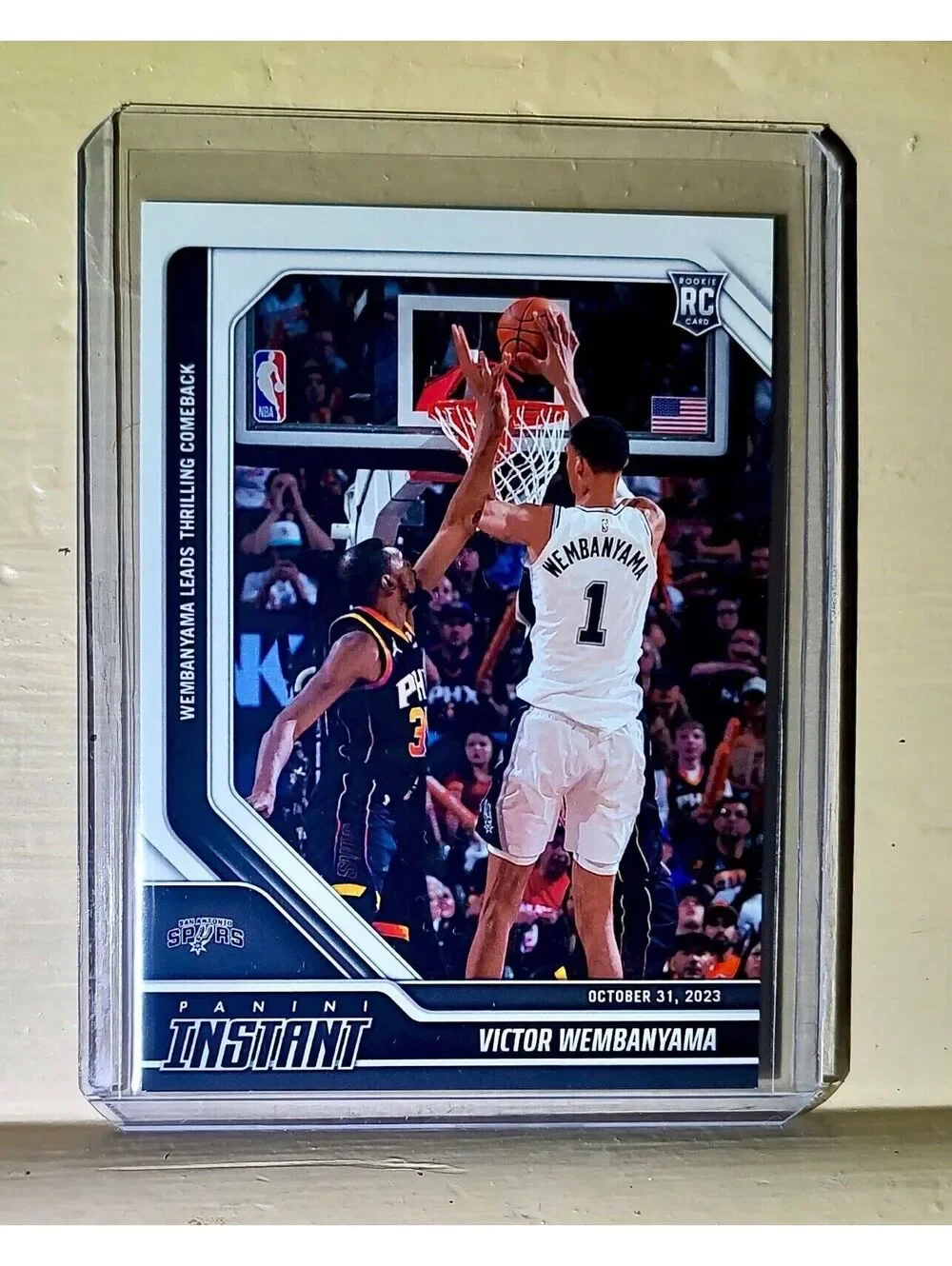 Victor Wembanyama 2023-24 Panini #26 NBA Rookie Basketball Card Spurs 1 of 10018